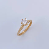 Anillo Solitario Elegante 2gr / T6 1/4 / Oro 18K &
