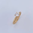 Anillo Solitario Puente 2.65gr Moissanita 53 pts / T6 1/2 / Oro 18K &