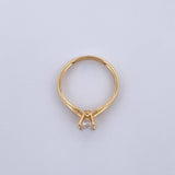 Anillo Solitario Linea Elegante 2.45gr / T7 1/4 / Oro 18K &