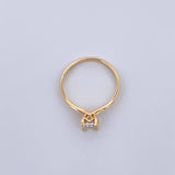 Anillo Solitario Linea Rombo 1.9gr / T6 3/4 / Oro 18K &