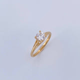 Anillo Solitario Linea Rombo 1.8gr / T5 1/4 / Oro 18K &