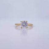 Anillo Solitario 1.7gr Moissanita 88 pts / T5 3/4 / Oro 18K &