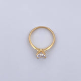 Anillo Solitario 1.7gr Moissanita 88 pts / T5 3/4 / Oro 18K &