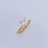 Anillo Solitario 1.7gr Moissanita 88 pts / T5 3/4 / Oro 18K &