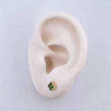 Topos Flor Borde Texturizado 1.2gr / 5mm Circones Verdes Oro Amarillo 18K ©
