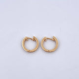 Candongas Carril Basteado 1.6gr / 1.1cm / Circones Blancos Oro Amarillo 18K