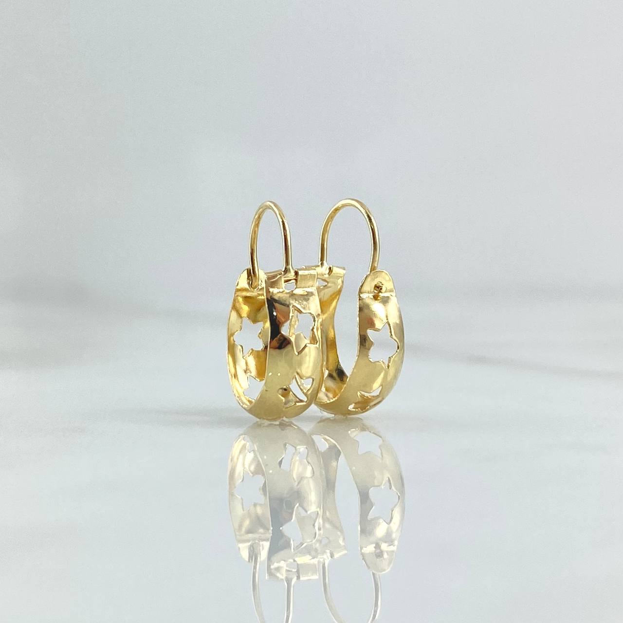 Candongas Ash Estrellas 0.7gr / 1.6cm / Lisas Oro Amarillo 18K ©