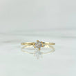 Anillo Solitario Fino 1.05gr / T7 / Circon Blanco Oro Amarillo 18K *