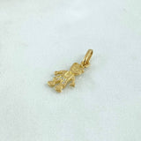 Dije Niño 0.9gr / 2.1cm / Circones Blancos Oro Amarillo 18K