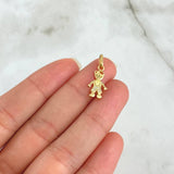 Dije Niño 0.9gr / 2.1cm / Circones Blancos Oro Amarillo 18K