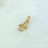 Dije Avion 0.9gr / 1.7cm / Lisa Circones Blancos Oro Amarillo 18K