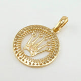 Dije Marco Circular Corona 2.75gr / 2.8cm / Oro Amarillo 18K *