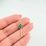 Dije Llave Trebol 1.55gr / 2.9cm / Oro Amarillo Nac.Esp. 18K *