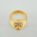 Anillo León Corona 9.15gr / T10 1/2 / Dos Oros Amarillo Blanco 18K