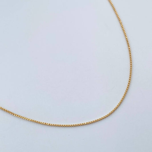 Cadena Veneciana 1.85gr / 50.5cm / 0.5mm Oro Amarillo +3 18K $