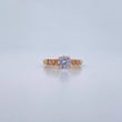 Anillo Solitario Churumbela 1.25gr / T6 / Circones Rosados Blancos Oro Amarillo 18K &
