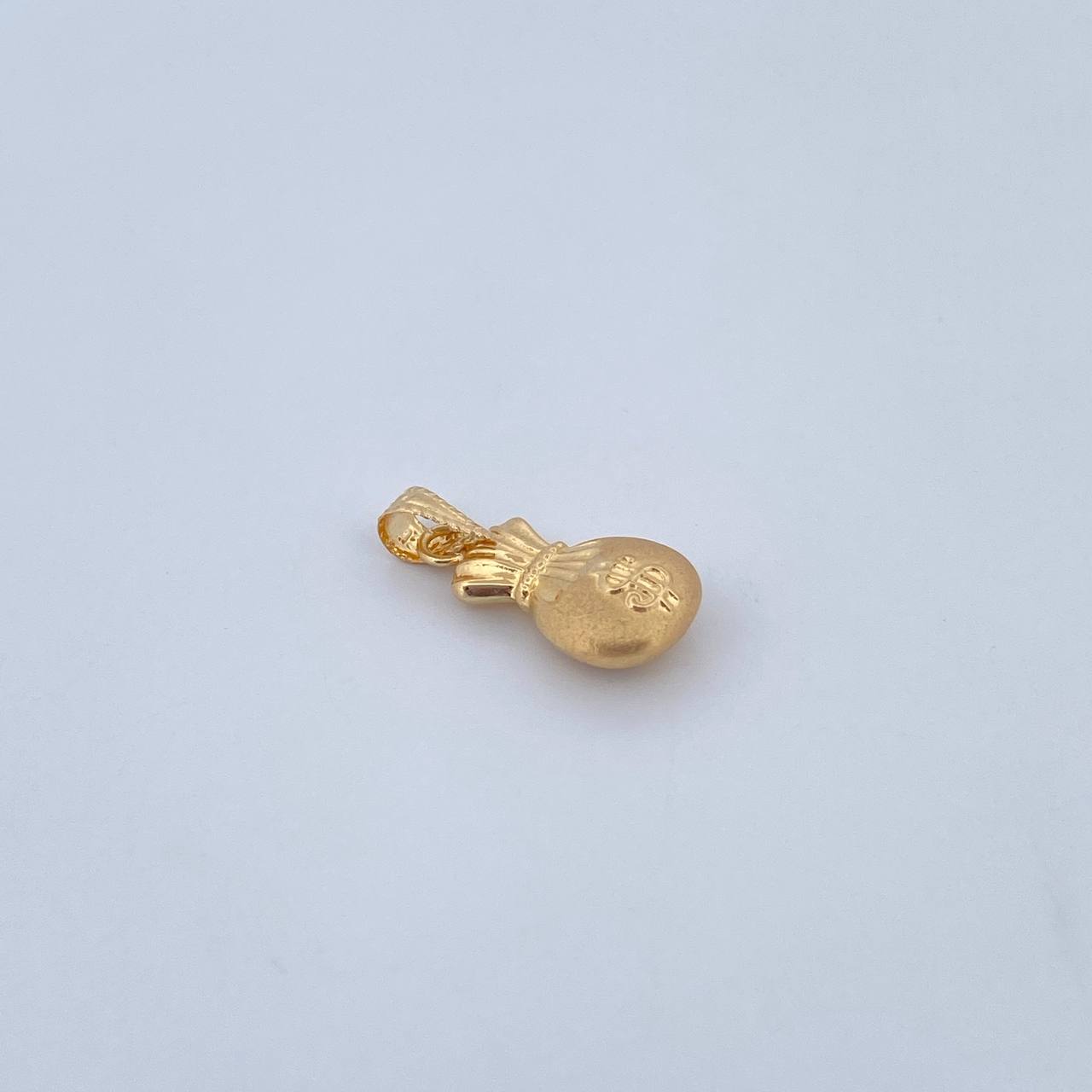 Dije Bolsa Dinero 0.45gr / 1.8cm / Troquelado Oro Amarillo 18K &