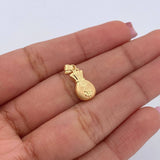 Dije Bolsa Dinero 0.45gr / 1.8cm / Troquelado Oro Amarillo 18K &