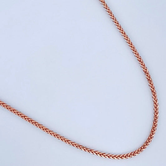 Cadena Franco 8.8gr / 60cm / Dos Oros Blanco Rosa +3 18K &