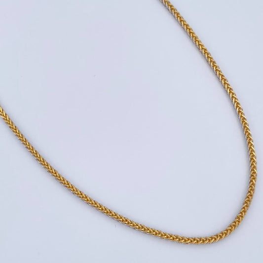 Cadena Franco 5.5gr / 60cm / Dos Oros Amarillo Blanco +3 18K $