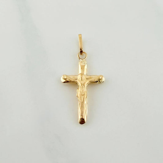Dije Cruz Cristo 0.75gr / 3cm / Oro Amarillo 18K &