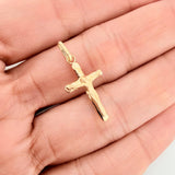 Dije Cruz Cristo 0.75gr / 3cm / Oro Amarillo 18K &