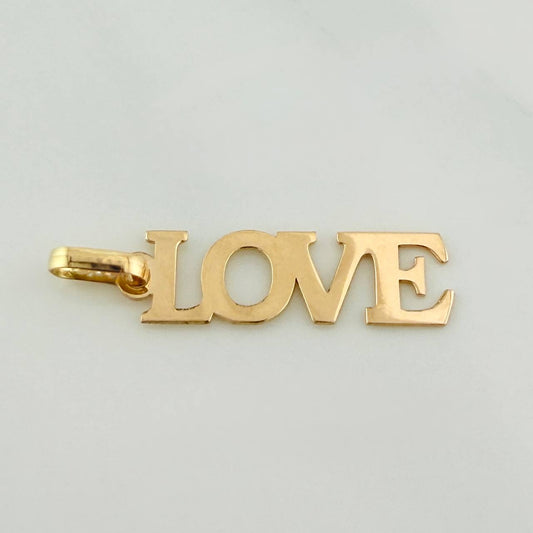 Dije Love 0.6gr / 2.6cm / Oro Amarillo 18K