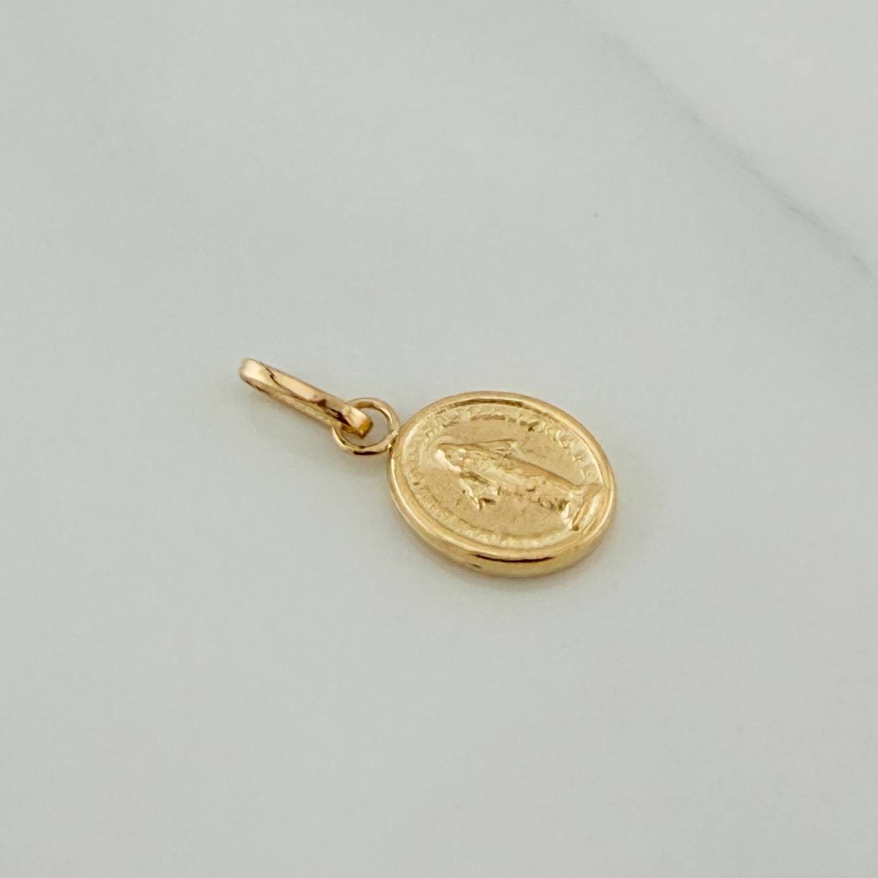Dije Virgen Milagrosa 0.5gr / 1.5cm / Troquelado Oro Amarillo &