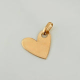 Dije Placa Corazón 0.45gr / 1.7cm / Oro Amarillo 18K %