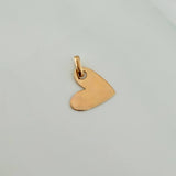 Dije Placa Corazón 0.45gr / 1.7cm / Oro Amarillo 18K %