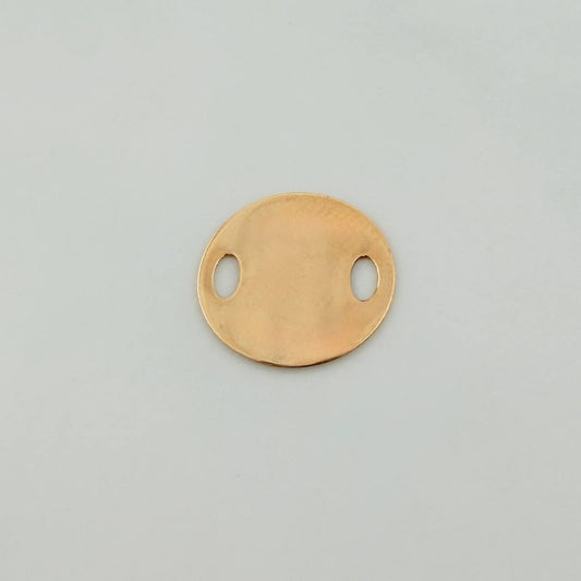 Herraje Placa Circular 0.45gr / 1.3cm / Oro Amarillo 18K