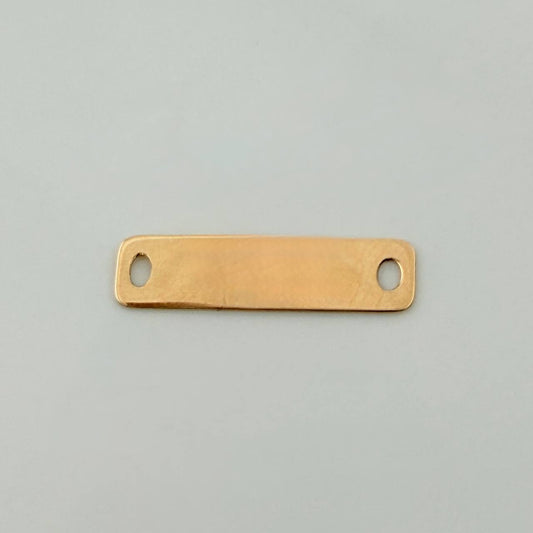 Herraje Placa Rectangular 0.35gr / 2cm / Oro Amarillo 18K %