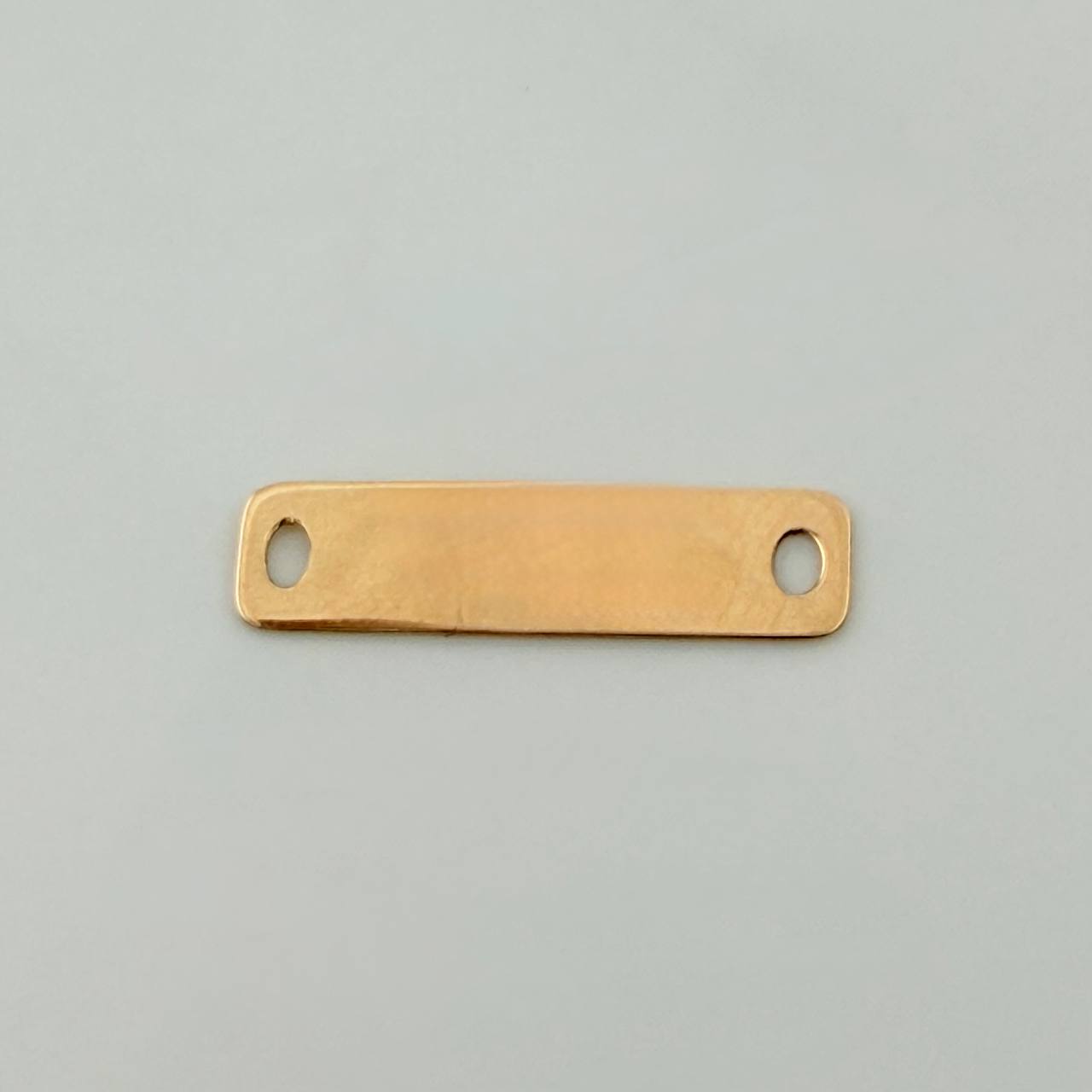 Herraje Placa Rectangular 0.85 g / 2.7 cm Oro Amarillo 18K
