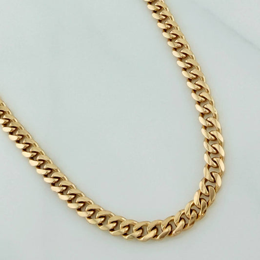 Cadena Cubana 33.02gr / 67.2cm / 4mm Oro Amarillo 18K