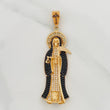 Dije Santa Muerte 15.4gr / 6.3cm / Dos Oros Negro Amarillo 18K $