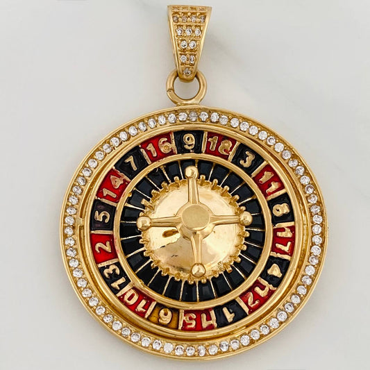 Dije Ruleta Casino Movil 15.5gr / 4.9cm / Oro Amarillo 18K
