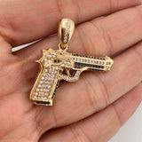 Dije Pistola 12.6gr / 3.5cm / Oro Amarillo 18K $