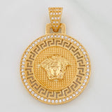Dije Medalla Medusa 9.75gr / 4.1cm / Oro Amarillo 18K $