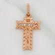 Dije Cruz Cristo 2.1 g / 2.5 cm Oro Rosa 18K