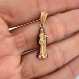 Dije Santa Muerte 2.7gr / 3.1cm / Dos Oros Negro Amarillo 18K $