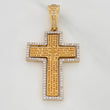Dije Cruz Articulada 10.25gr / 4.6cm / Dos Oros Amarillo Blanco 18K $