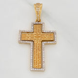 Dije Cruz Articulada 10.25gr / 4.6cm / Dos Oros Amarillo Blanco 18K $