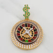 Dije Ruleta Casino Movil 11.85gr / 4cm / Dos Oros Amarillo Blanco 18K $