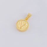 Dije Letra V Marco Bordeado 0.55g / 1.7cm Oro Amarillo 18K