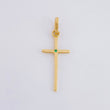 Dije Cruz Lisa 0.65g / 2.8cm Oro Amarillo 18K