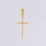 Dije Cruz Lisa 0.65g / 2.8cm Oro Amarillo 18K
