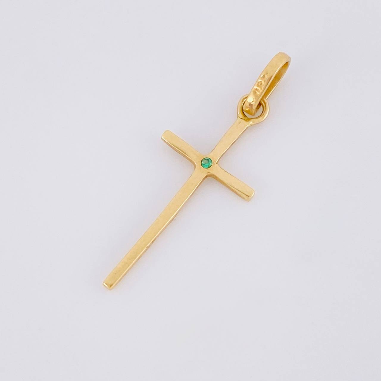Dije Cruz Lisa 0.65g / 2.8cm Oro Amarillo 18K