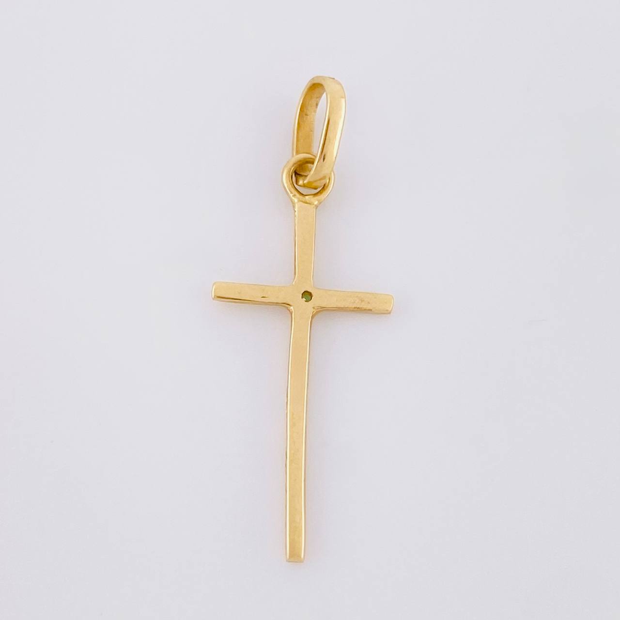 Dije Cruz Lisa 0.65g / 2.8cm Oro Amarillo 18K