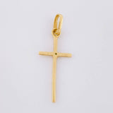 Dije Cruz Lisa 0.65g / 2.8cm Oro Amarillo 18K