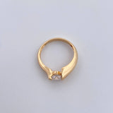 Anillo Solitario 2.95gr / T6 / Circon Blanco Oro Amarillo 18K $